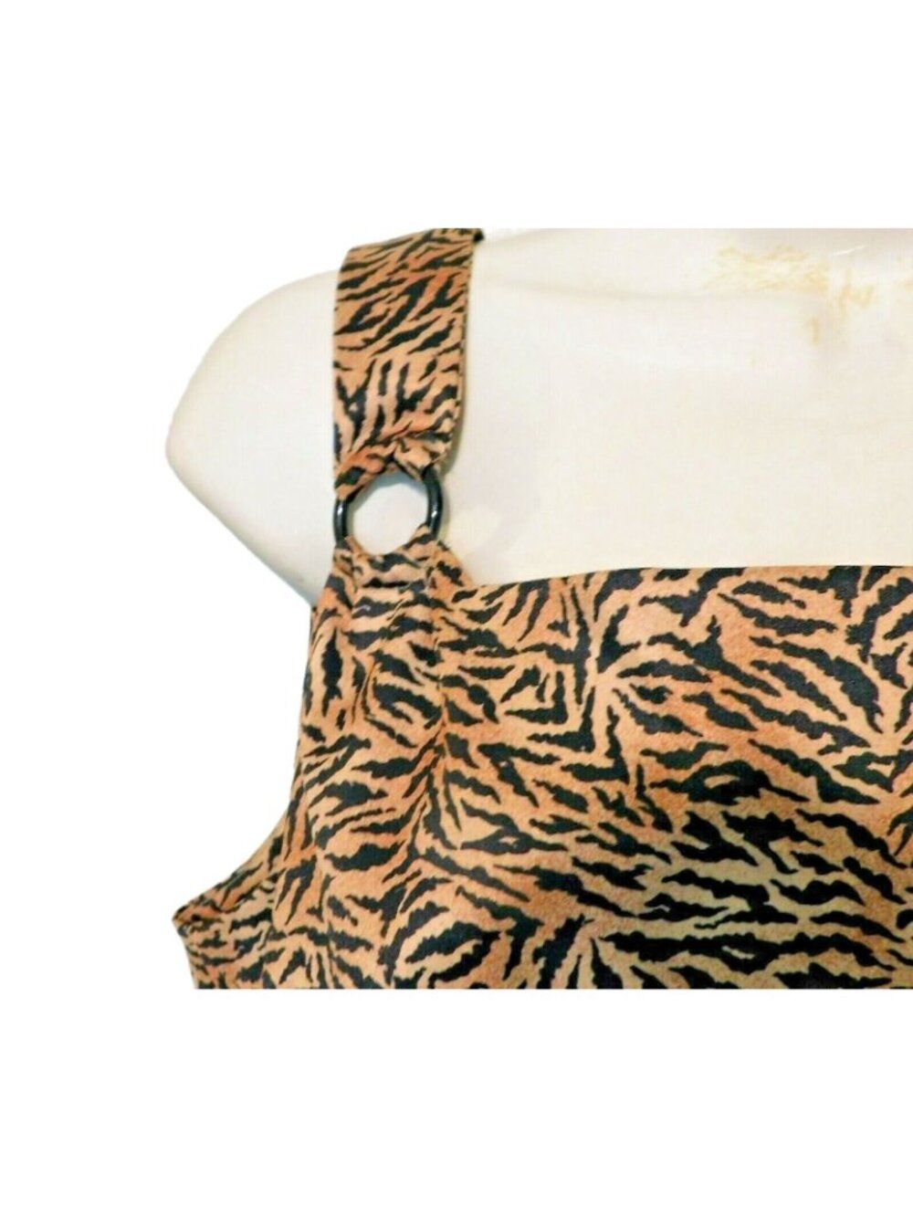 Sag Harbor Animal Print Shell Sleeveless Misses 14 Brown Black NEW - Picture 3 of 6